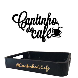 Kit Bandeja Para Café Com Quadrinho Para Parede Grande Bandeja Compacta