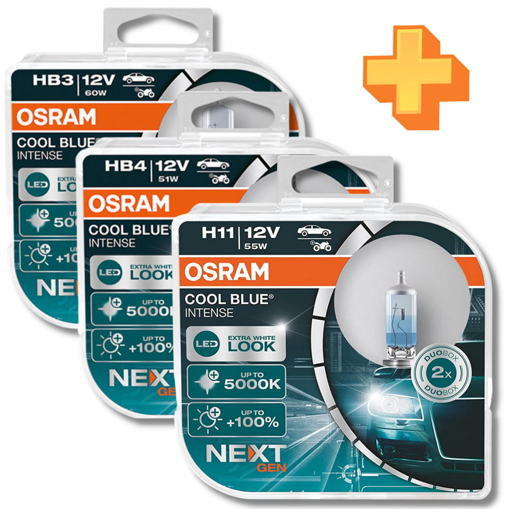 Kit de Lâmpadas Osram Cool Blue Intense 5000k HB3+HB4+H11