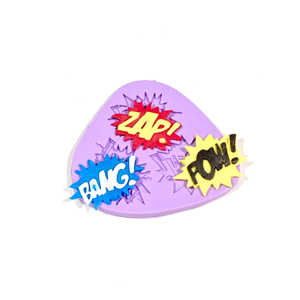 MOLDE DE SILICONE BANG ZAP POW PARA DECORAR  F202