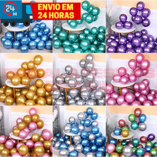 5 unidades Balão Cromado Tamanho 5 Varias Cores