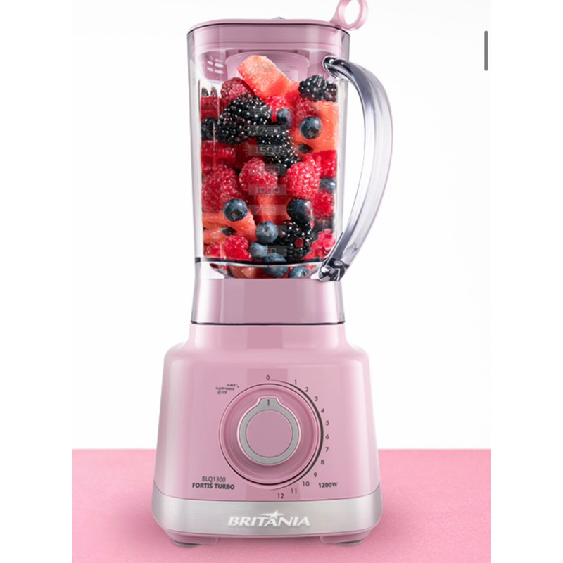 Liquidificador Britânia BLQ1300RS Pro Maxx Turbo 3L 1200w ROSA LANÇAMENTO