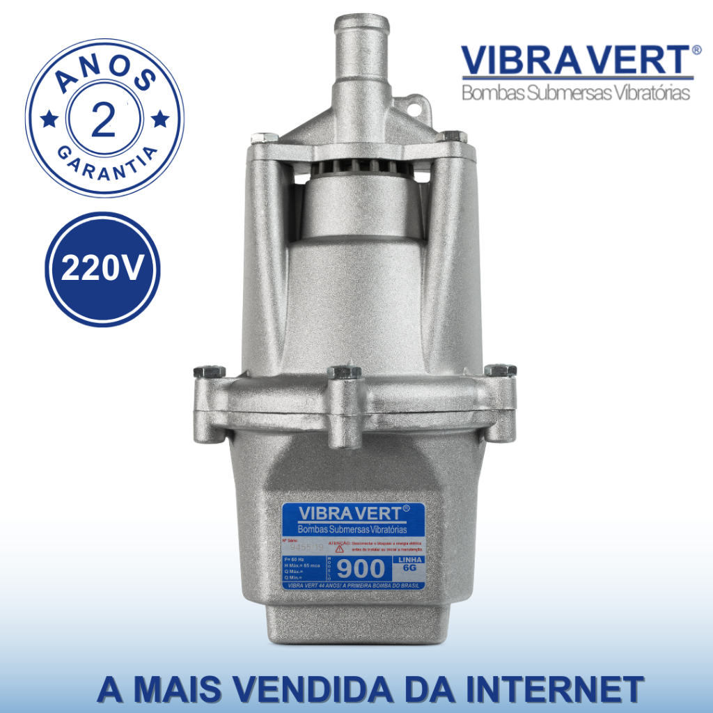 Bomba Poço Sapo Vibra Vert 900 220 Garantia 2 Anos 2500 L/h em Oferta na Shopee