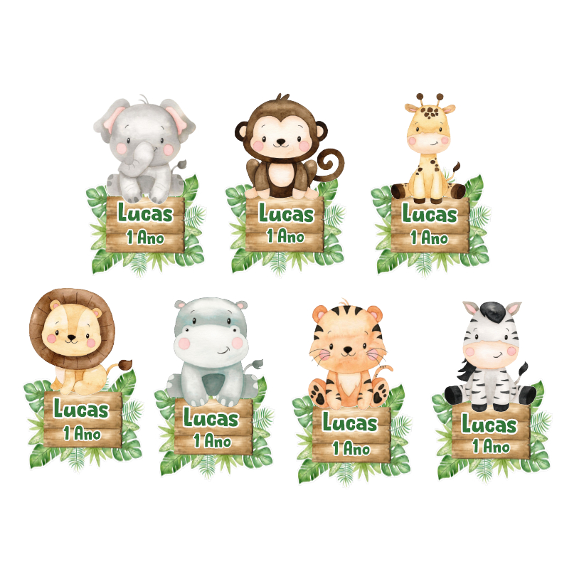 TAGS Aplique para tubetes - 10 UNIDADES - qualquer  tema ( safari baby barbie fazendinha  sereia minnie...)- aniversário