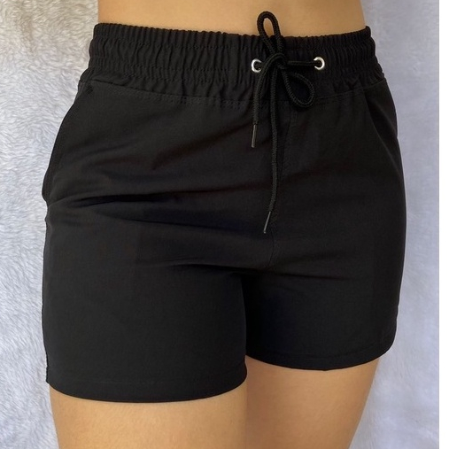 Short Feminino praia Tactel Com Elastano shortinho Saída De Banho academia treino piscina short praia feminino em Oferta na Shopee