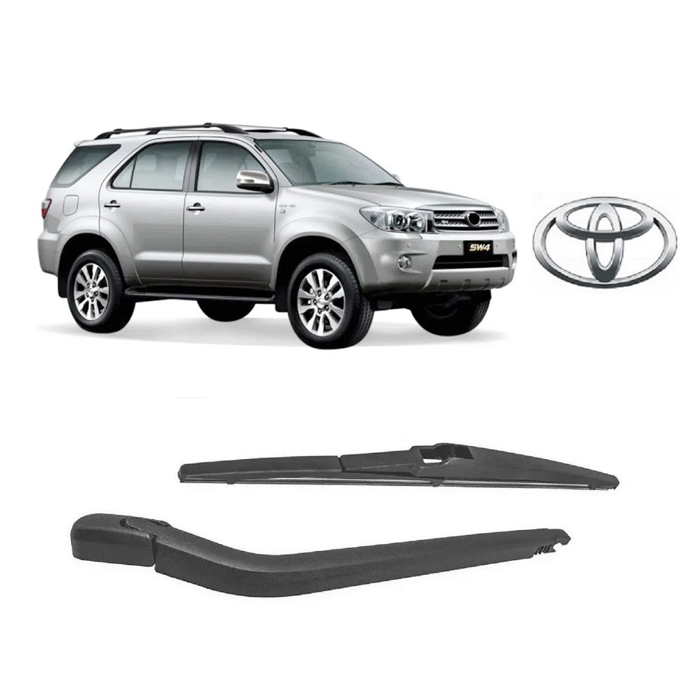 Haste / Braço completo + Palheta para Limpador de Parabrisa Traseiro Toyota Hilux SW4  2006 ate 2016