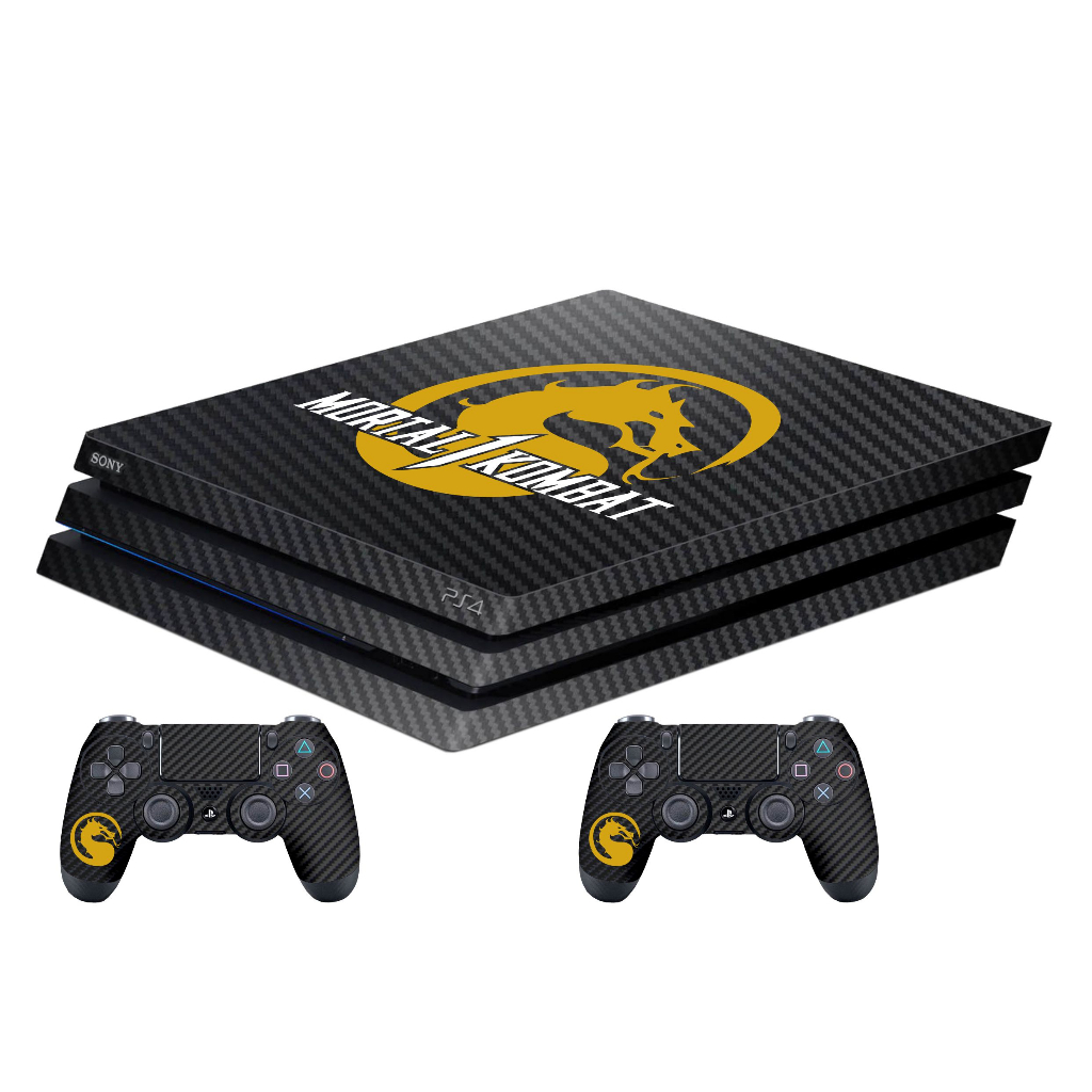 Kit Skin - Adesivo Carbono Compatível com P 4 PRO - Mortal Kombat 1  + 2 Skins  Controles