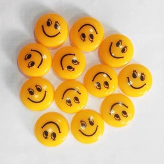 Cartelas com 10 Imas Redondos De Emoji Magnéticos Coloridos Para Geladeira 6176