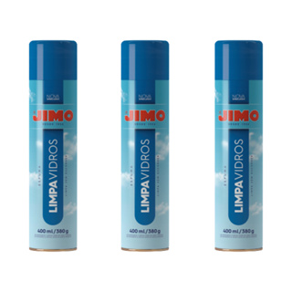 Kit 3 Limpa Vidro Jimo Aerosol 400ml Limpeza Profissional em Oferta na Shopee