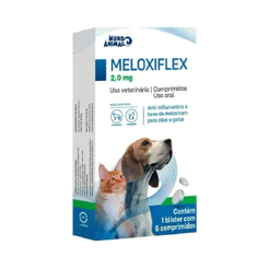 Meloxiflex 2mg 5 Comprimidos para Cães e Gatos Mundo Animal