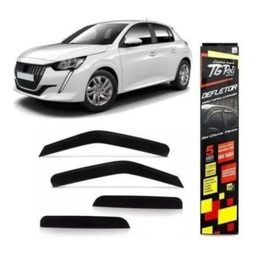 Calha De Chuva Defletor Novo Peugeot 208 21 22 Tg Poli