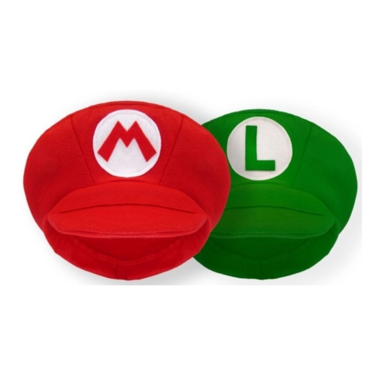 38 Quepes Super Mario Bros Boina, Chapéu fantasia, Mario e Luigui Adulto