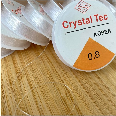 Fio de silicone 0,8mm Crystal Tec com 10 metros. miçangas - pulseira infantil