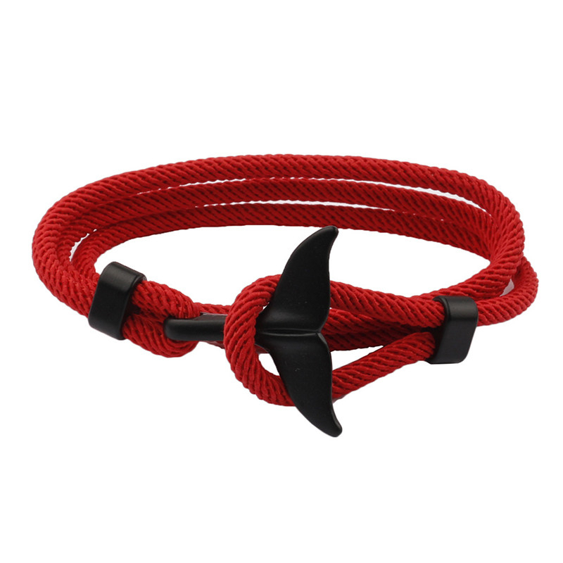 Pulseira náutica em paracord cauda de peixe/baleia