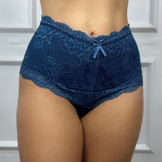 Calcinha Cinta Cotton, detalhe em Renda, Cintura alta,  - Calça Modeladora Marisa - Hot Pants Algodão