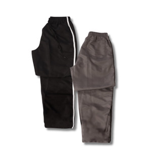 Kit 2 Calças Masculina Plus Size Reta Em Tactel Listra Lateral