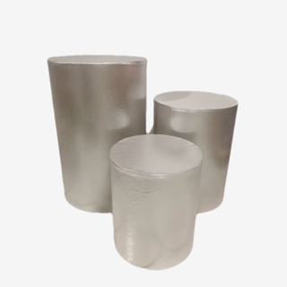 Trio capas metalizadas para mesas cilindros em Oferta na Shopee