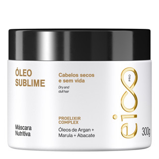 Eico Professional Máscara Nutritiva Tratamento Creme de Hidratação Óleo Sublime 300g Óleos de Argan Marula e Abacate