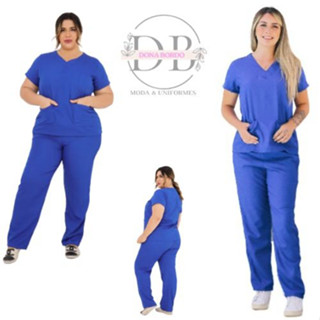 Conjunto Pijama Cirúrgico Unissex - Scrub - Enfermagem - Médica - Uniforme Profissional 10