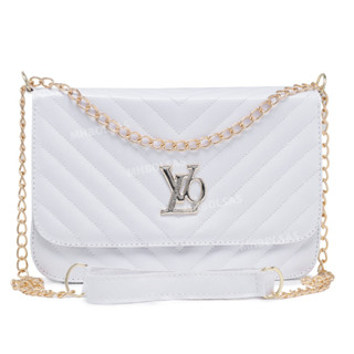 Bolsa feminina alça transversal corrente