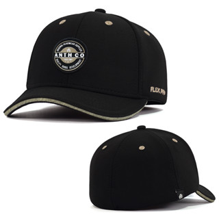 Boné Anth Co. Derby Preto Aba Curva Fechado Com Elástico