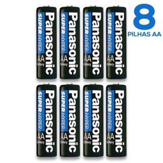 Kit 8 Pilha Panasonic AA e AAA,Antivazamento (Pilha comum),(Pilha Palito)