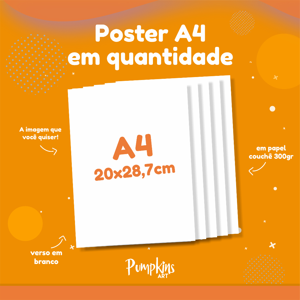 Poster A4 Personalizado - Em Quantidade / Holográfico - Glitter em Oferta na Shopee