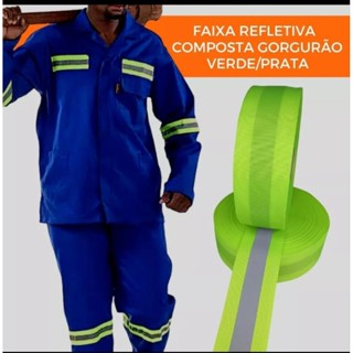 Faixa refletiva verde para uniformes **5 METROS**
