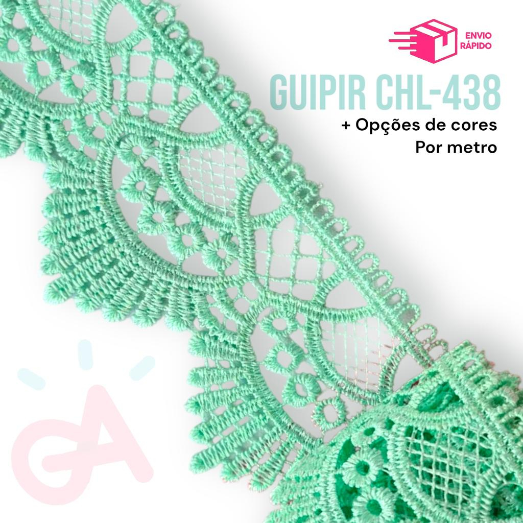 Renda de Guipir CHL - 438 - 1 Metro em Oferta na Shopee