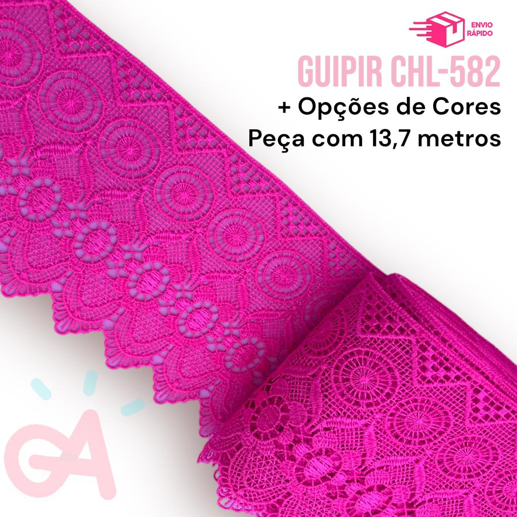 Renda de Guipír CHL-582 - 10 cm - Peça com 13,7 Metros