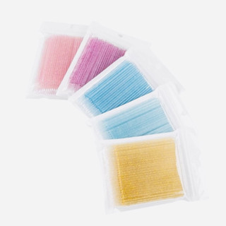Kit 100 Microbrush Cotonete Alongamento Fio A Fio Cílios OFERTA!
