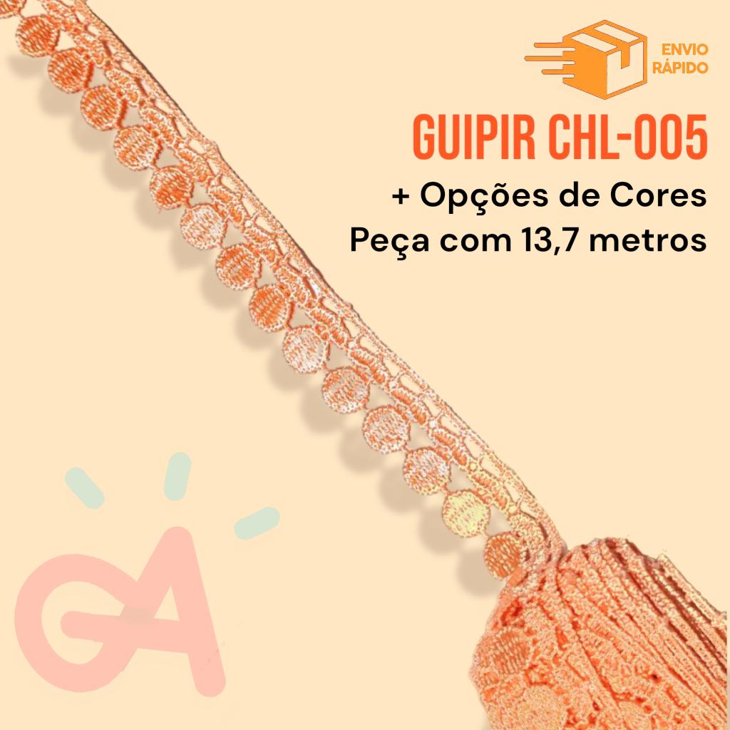 Guipir CHL-005 - 1,5cm - Peça com 13,7 Metros