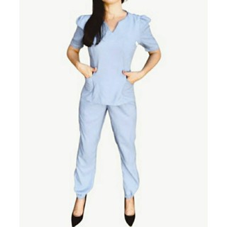 conjunto pijama hospitalar manga princesa calça joger