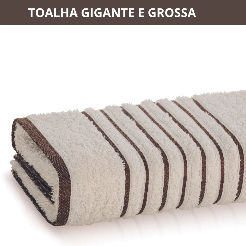 Toalha de Banho Grande 80x150 Grossa 515g Super Macia e Absorção Amsterdã