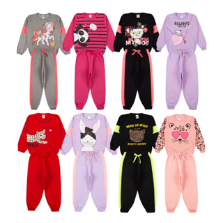 Kit Sortido 6 Peças de Roupas Feminino Infantil Inverno – 3 blusas casacos + 3 calças de 1 ao 10 Kit 3 Conjuntos Moletom em Oferta na Shopee
