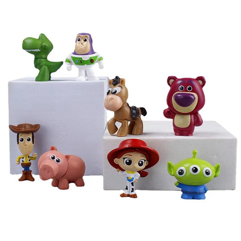 Kit Com 8 Peças Toy Story Miniaturas Infantil Em Pvc 5cm em Oferta na Shopee