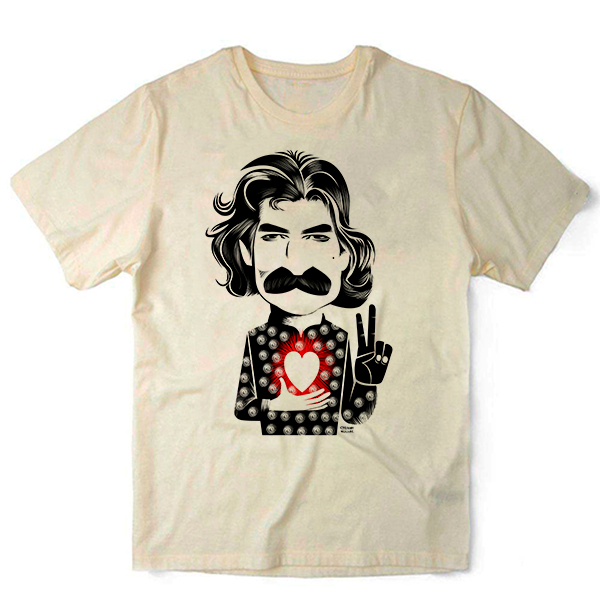 Camiseta Algodao Belchior Coração MPB Arte Estudio Carlinhos Muller Collab