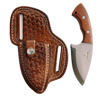 Faca  Campeira Muladeira Boiadeiro Faquinha inox Bainha em couro para Churrasco Pesca Caça em Oferta na Shopee