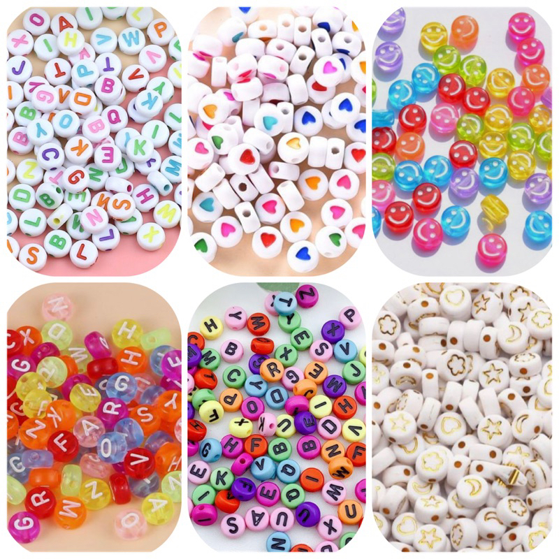 Kit Misangas 6 Tipos Redonda Letras Coração Bijoux 1200 Pçs