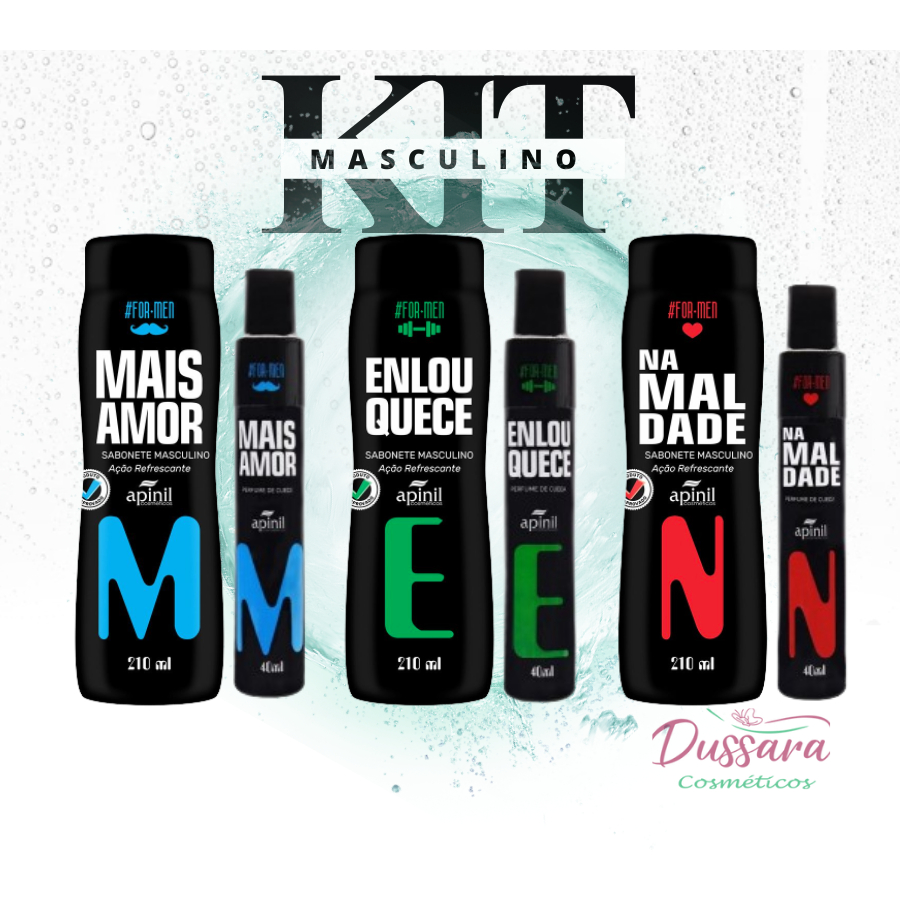 Kit MASCULINO, (com 2 itens) Sabonete Intimo + Perfume de Cueca - Ameniza odores e hidrata