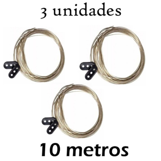 Kit 3 Cordas Para Varal de Aço Revestido com PVC 10 Metros em Oferta na Shopee