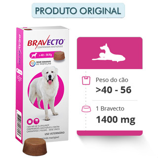 Bravecto Antipulgas E Carrapatos P/ Caes De 40 A 56kg