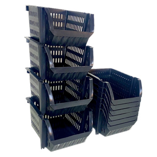 Kit 10 Cesto Expositor e Organizador Plástico Empilhável Mini em Oferta na Shopee