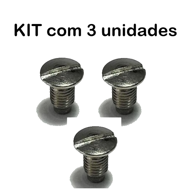 KIT 3 Parafuso Fixador de chapa para máquina reta industrial