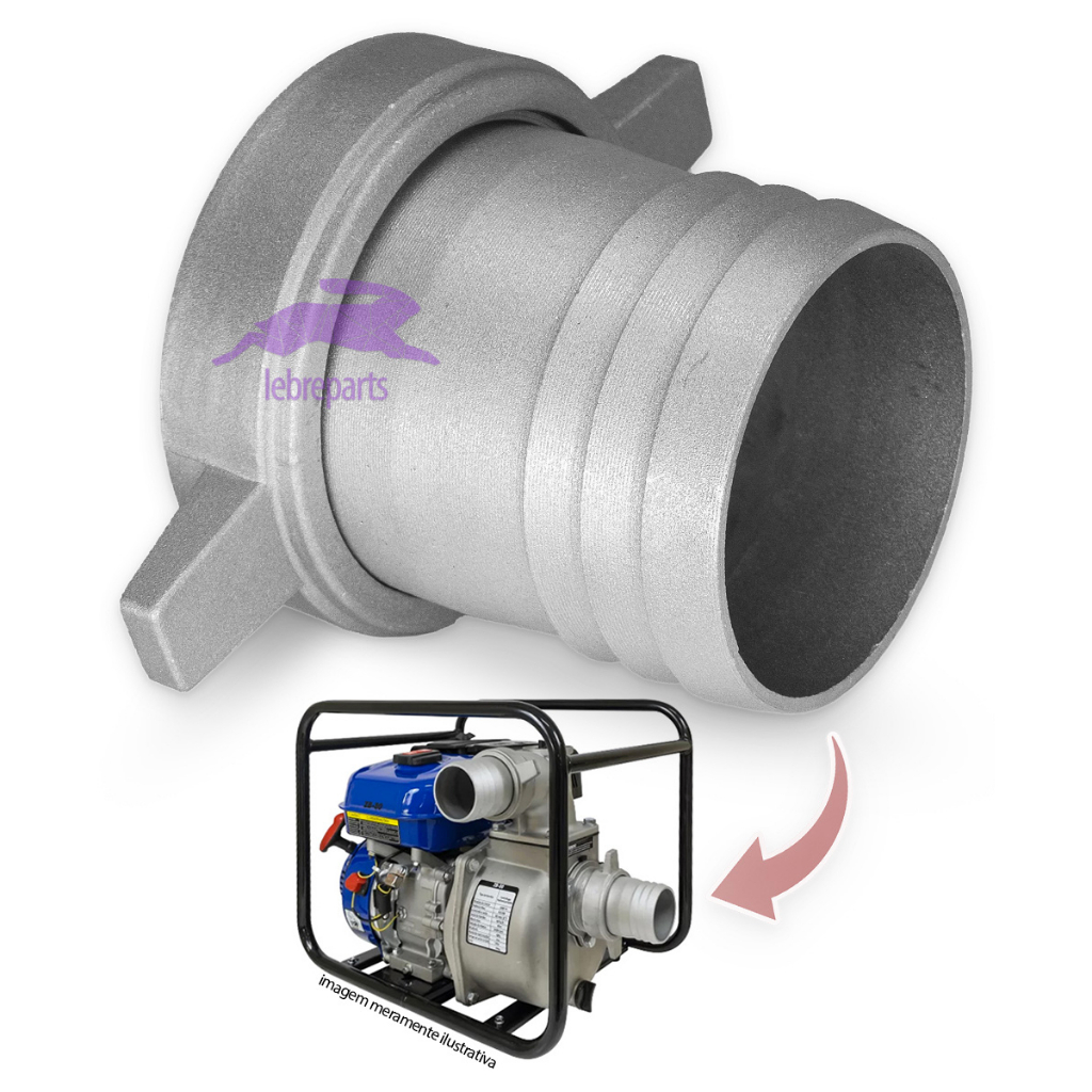 Kit Bocal Mangote 3 Pol Motobomba Adaptador Entrada Ou Saida Nipel