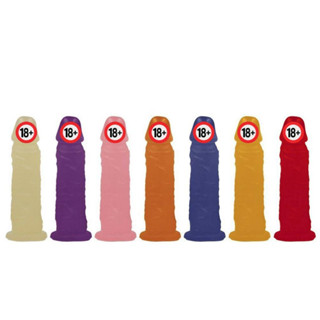 Prótese Pênis Pinto em Jelly Consolo Colorido 19,2 cm
