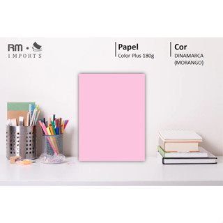 Papel Color Plus - Candy MORANGO A4 180g - A4 - 30 folhas