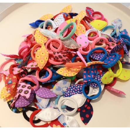 Kit 12-24-48 Unidades xuxinha /Rabicó de cabelo Elásticos Schrunchies Infantil e Adulto Cores Sortidas Amarrador de Cabelo em Oferta na Shopee