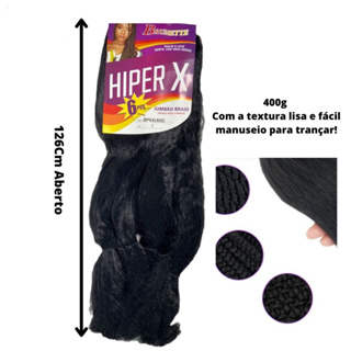 cabelo Jumbo hiper X 400 gramas para trança em Oferta na Shopee