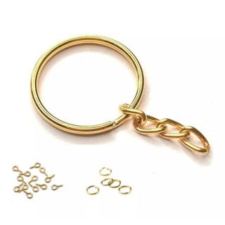 100pcs Argola Chaveiro 25mm +100pcs Elo 8mm+100pcs Pitao