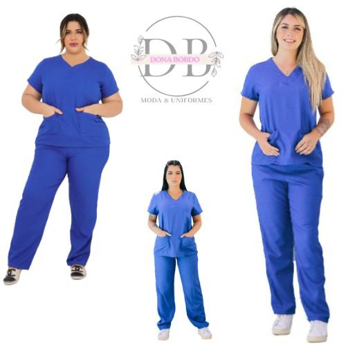 Conjunto Pijama Cirúrgico Scrub Hospitalar Unissex Calça E Blusa  Uniforme Profissional 10